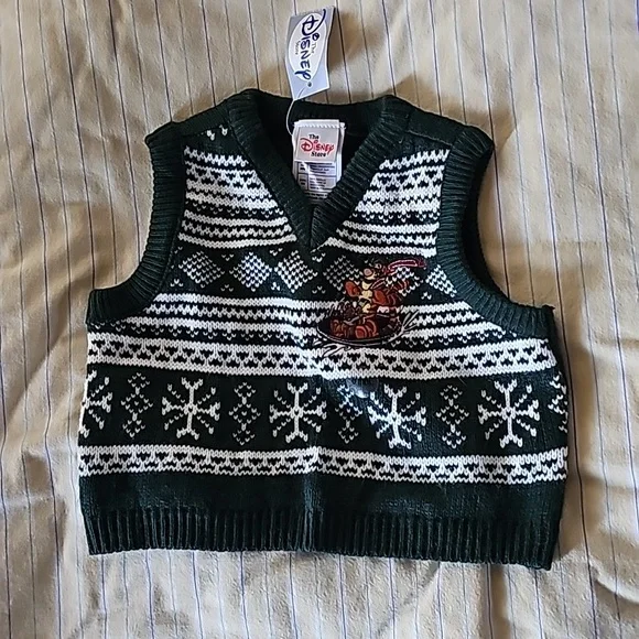 Disney Tigger Green Vest Kid Size 6M - Picture 8 of 9